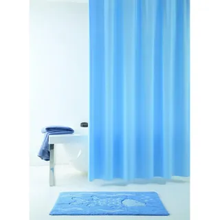 Grund Duschvorhang , Blau , Kunststoff , Abstraktes , 240x200 cm , Oeko-Tex® Standard 100, Made in Europe , Heimtextilien, Badtextilien, Duschvorhänge