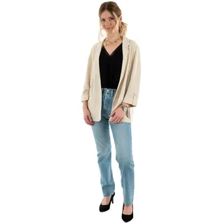 ONLY Damen Onlsiesta 3/4 Open Linen Bl TLR Blazer, Moonbeam, 44