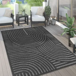 Paco Home Livorno 674 Outdoor-Teppich 120 x 160 cm Grau