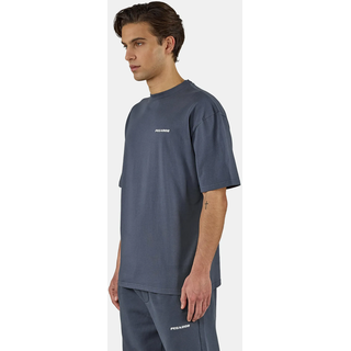 T-Shirt PEGADOR "LOGO OVERSIZED TEE", Herren, Gr. XL, washed twilight blau weiß, Single Jersey, Obermaterial: 100% Baumwolle, unifarben, oversize normal, Rundhals, gerader Abschluss, Shirts T-Shirt, Baumwolle, oversize
