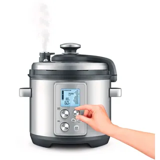 Sage Dampfgarer "SPR700BSS the Fast Slow Pro", silber (silberfarben), B:32,3cm H:34,3cm T:34,8cm, Dampfgarer, Dampfgarer