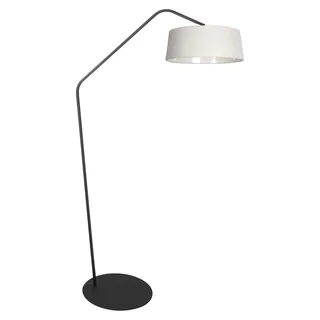 Anne Lighting - stehlampe - ZigZag - crème schwarz - metall - bogenlampe - E27 - 4253ZW - Schwarz
