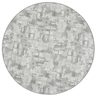 Snapstyle Feinschlingen Velour Teppich Strong Trend Rund , Hellgrau , Textil , Rund , 100x100 cm , Teppiche und Böden, Teppiche