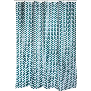 Spirella Schimmel Duschvorhang-Anti-Bakteriell, waschbar, wasserdicht, Polyester, „Deep Forest“ 180x200cm Weiß Grün, Blue, 180 x 200 cm