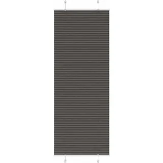 vidaXL Plissee Schwarz 80x200 cm Stoffbreite 79,4 cm Polyester