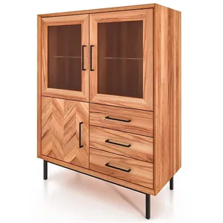 byoak Sideboard Leon Kernbuche , Holz , Echtholz,Buche , 97x125x45 cm , Kleinmöbel, Kommoden, Highboards