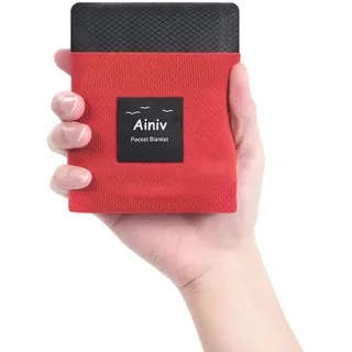 Ainiv Mini Picknickdecke, Ultraleicht tragbare Stranddecke, Sandabweisende Camingmatte, Ultraleicht Kompakt Strandtuch, Outdoor Decke für Strand, Reisen, BBQ, Picknick, Camping und Wandern 140 x 180cm