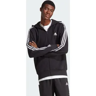 Adidas Essentials French Terry 3-Streifen Kapuzenjacke Black / White L