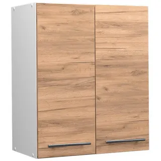 Vicco Hängeschrank Fame-Line Goldkraft Eiche 60 cm , Eichefarben, Weiß , Holzwerkstoff , 2 Fächer , Rechteckig , 60x72x34.1 cm , Küchen, Küchenmöbel, Küchenschränke, Küchenoberschränke
