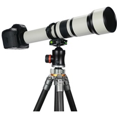 JINTU 650-1300mm f/8 HD Handbuch Teleobjektiv Zoom Kompatibel mit Canon EOS DSLR 9000D 800D 760D 750D 700D 1300D 1200D T100 4000D 3000D 2000D 1500D D5600 D5500 D5100 D3300 D3200 D7500 D90