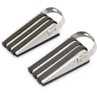 Relaxdays Türstopper Edelstahl 2-er Set, gummiert