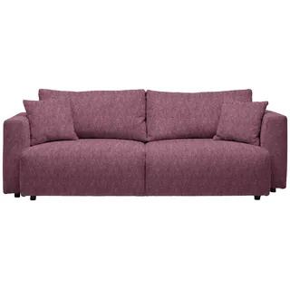 Carryhome Schlafsofa , Bordeaux , Textil , Füllung: Schaumstoff, Faserbällchen,Schaumstoff, Faserbällchen , 250x92x105 cm , Made in EU, Oeko-Tex® Standard 100 , Stoffauswahl, Schlafen auf Sitzhöhe, Rücken echt , Wohnzimmer, Sofas & Couches, Schlafsofas, Sonstige Schlafsofas
