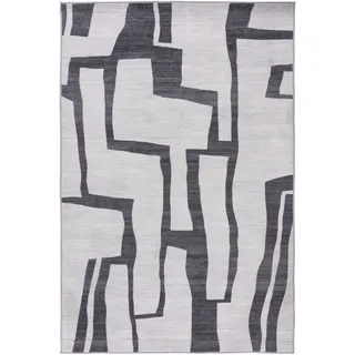 Kayoom Bluster 325 Kurzflorteppich 160 x 230 cm Silber