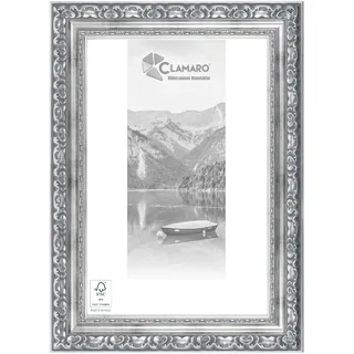 CLAMARO Bilderrahmen Otto Antik Barock, Massivholz, 80x120 cm, Acrylglas | Profilleiste 80 mm breit, Fichte Vollholz, HDF-Rückwand, Metall-Aufhänger, handgefertigt, Made in Germany, stabil