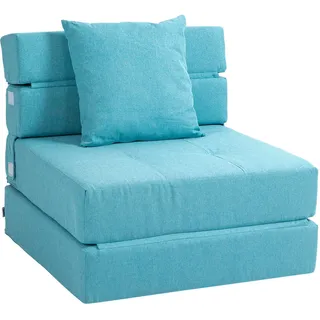 Homcom Schlafsessel klappbar, 2-in-1 mit Bettfunktion, Relaxsessel mit Kissen, Gästebett für Wohnzimmer, Schlafzimmer, bis 100 kg