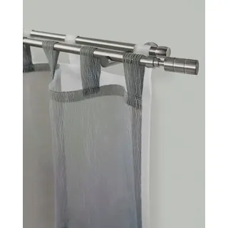 GARESA Gardinenstange »Lisa« 2 läufig-läufig Fixmaß Fixlänge 120, 160 und 200 cm, OHNE Ringe, silberfarben