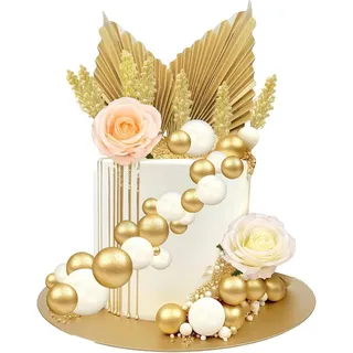 Luckeey 30 Boho Tortendeko Kuchen Deko Blumen Palmblätter Hochzeit Birthday Baby Party