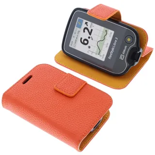 foto-kontor Tasche kompatibel mit Abbott Freestyle Libre 3 Hülle Book Style orange Schutzhülle Buch