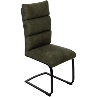 Novel Schwingstuhl , Grün , Metall, Textil , U-Form , 47x106x63 cm , Stoffauswahl , Esszimmer, Stühle, Schwingstühle