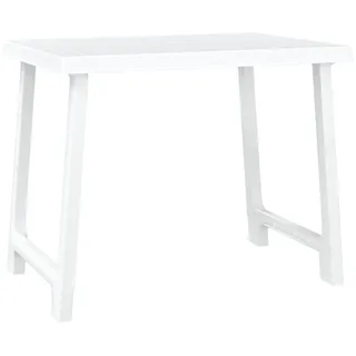 Campingtisch Weiß 79x56x64 cm PP Holzoptik - Weiß