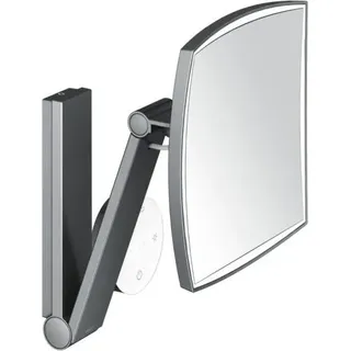 Keuco Kosmetikspiegel iLook_move 200 x 200 mm, beleuchtet Schwarzchrom gebürstet 17613139002