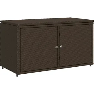 Gartenschrank Braun 110x55x60,5 cm Poly Rattan - Braun
