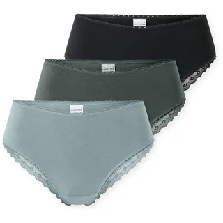 SCHIESSER Damen 3 PACK Brazilian Slip Unterwäsche mit Spitze - Modern Multipacks