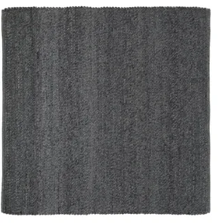 Linea Natura Handwebteppich , Anthrazit , Textil , meliert , quadratisch , 200x200 cm , für Fußbodenheizung geeignet , Teppiche und Böden, Teppiche, Schafwollteppiche
