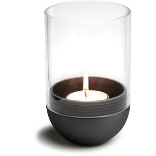 höfats - Gravity Candle schwarz - Windlicht und Teelichthalter - inteligenter Kerzenhalter hält Kerze waagerecht - bequemes Anzünden und integrierte Löschfunktion