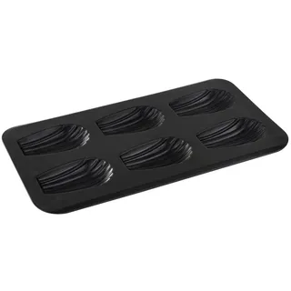 GOBEL - Blech 6 Gourmet-Madeleines - Antihaftbeschichtung Obsidian - 395 x 200 mm.