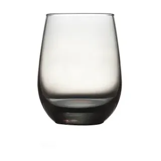 LIBBEY Wasserglas STEMLESS, 451 ml, Stilvolle Trinkgläser mit den Maßen Ø 9 x H 11,5 cm, 1 Karton = 12 Stück, Farbe: grau getönt