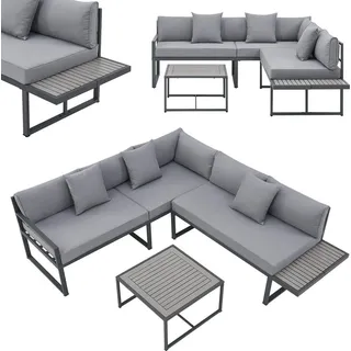 Juskys St. Tropez Lounge-Set Dunkelgrau