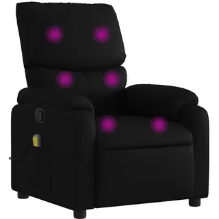 Massagesessel Schwarz Kunstleder - Schwarz