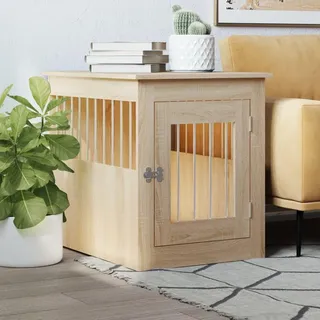 vidaXL Hundekäfig im Möbelstil Sonoma-Eiche 55x75x65 cm Holzwerkstoff - Braun
