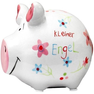 KCG 101021 Keramik Sparschwein Kleiner Engel ca. 12.5cm x 9cm