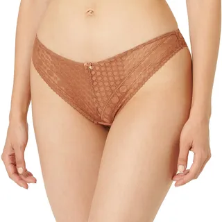 ESPRIT Damen Modern Lace Rcs Brz.brief Brazilian Slip, Cinnamon, 38 EU