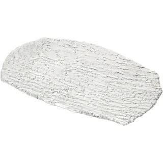Van Well St Tropez Servierplatte aus Glas I rechteckig I (LxB) 35,5x23cm I mit Struktur und Relief I Buffet-Platte für Kastenkuchen, Fingerfood, Fisch & Fleisch I Käse & Wurst-Teller, Tablett