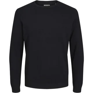 JACK & JONES Herren Jjebasic Knit crew hals Noos Pullover, Schwarz, M EU