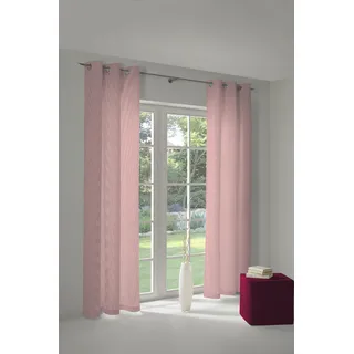 Vorhang ADAM "Uni Collection" Gr. 1, rosa, B:145cm H:145cm, Jacquard, Baumwolle (Bio-Baumwolle), Gardinen, Vorhang, aus 100% Bio-Baumwolle
