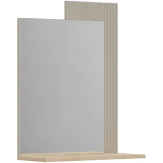 Home affaire Garderobenspiegel »Luminara« Flurspiegel mit Ablage und eleganter Rillenoptik - (B/T/H) 65/26/84 cm, beige