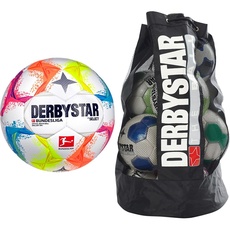 Derbystar Brillant Ball Multicolor 5 & Ballsack 10 Bälle, Für 10 Bälle, schwarz, 4520000200