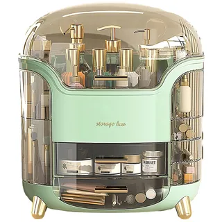 Wuciray Make Up Aufbewahrung Cosmetic Organizer Kosmetik Schminktisch mit Deckel Schubladen Grosse Kapazität Kosmetik Organizer Aufbewahrung mit Deckel