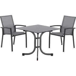 Siena Garden Dining-Set Velia 3-teilig 2 x Sessel 1 x Klapptisch