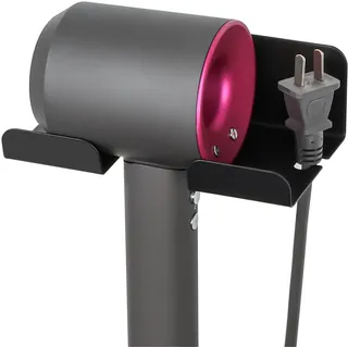 SAYAYO Fönhalter Ohne Bohren Föhn Halterung Schwarz Föhnhalterung Bad Ohne Bohren Selbstklebend mit Kabelaufbewahrungsloch Wandhalterung für meisten Haartrockner