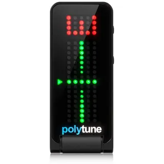 t.c electronic TC Electronic POLYTUNE CLIP BLACK Polyphoner Clip-Tuner mit True Strobe Tuning in Glänzendem Schwarz