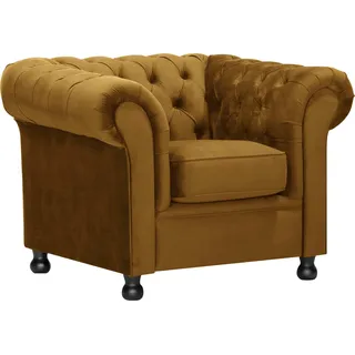 Home affaire Sessel »Chesterfield Home« mit edler Knopfheftung und typischen Armlehnen, gelb