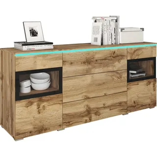 Home Affaire Sideboard »VERA« Moderne grifflose Kommode,verstellbare Einlegeböden, braun
