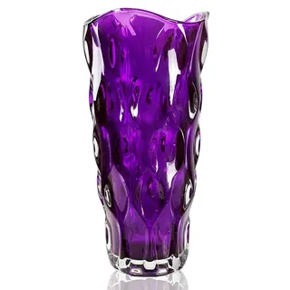 Vase, Blumenvase Groß Hohe Lila Glas Vasen für Deko | Geschenke für Frauen, Modern Glasvase Gross, Geburtstagsgeschenk Mama
