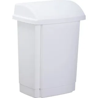 plast team Schwingdeckel-Abfalleimer 25 Liter weiß - Weiß