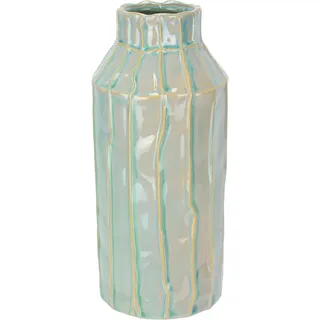 I.GE.A. Dekovase »Vase aus Keramik« Dekovase Blumenvase Modern für Tischdeko Tischvase Deko Trockenblume, blau